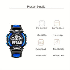 Luminous Round Electronic Student Wrist Watch Digital Watch For Boys