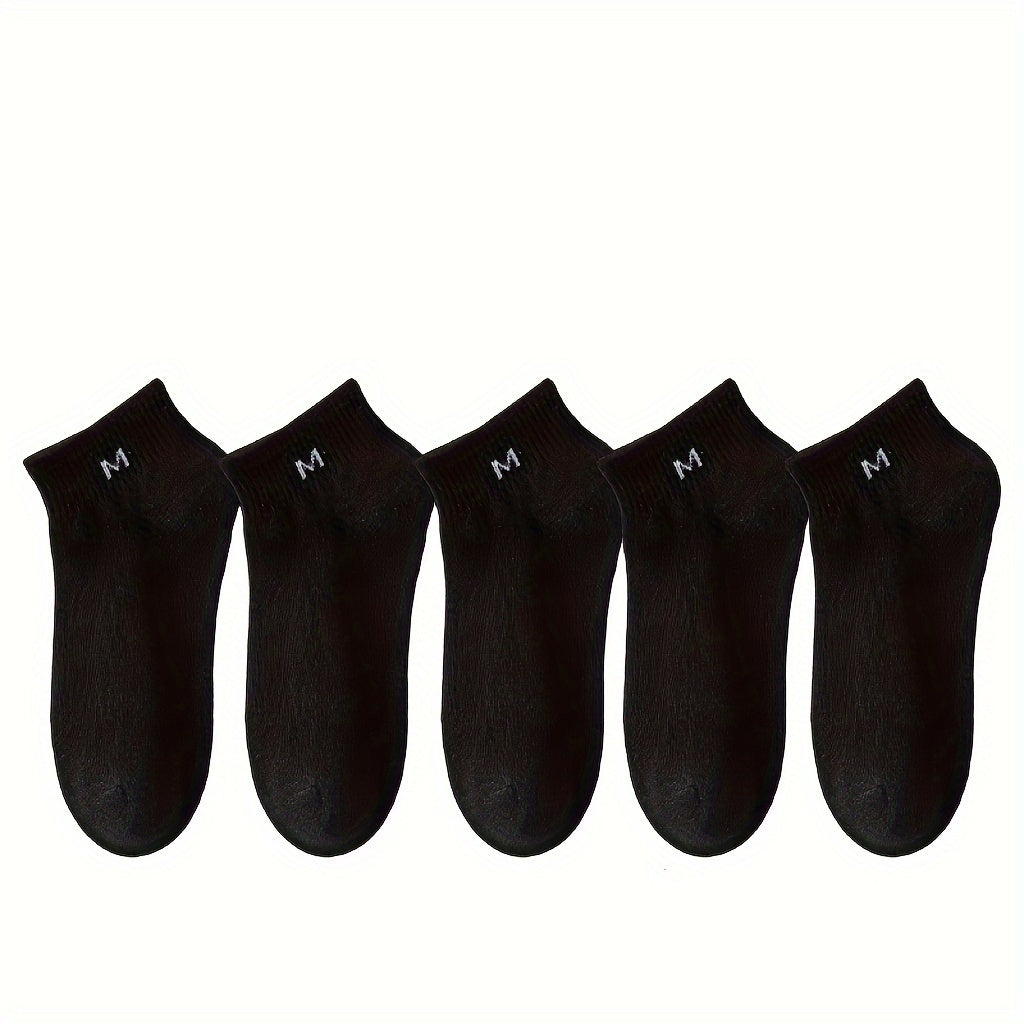 5 Pairs Letter Print Socks Women's Stockings & Hosiery