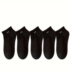 5 Pairs Letter Print Socks Women's Stockings & Hosiery