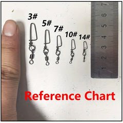 20pcs Stainless Steel Fishing Connectors Fast Clip Lock Snap Swivels