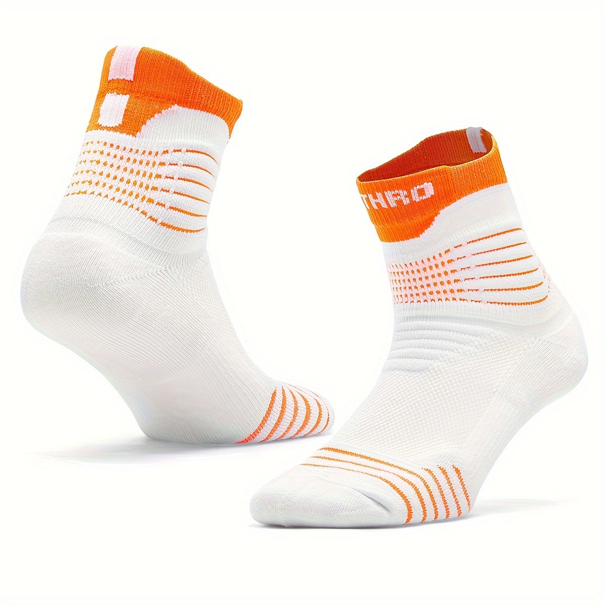 Men's Mid Crew Sport Socks Non Slip Shock Absorption Nylon Blend