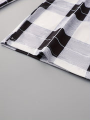 Colorblock Plaid Lounge Pants Soft Drawstring Womens Loungewear