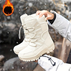 Women's Winter Snow Boots Waterproof Fleece Lined Mid Calf Insulated Shoes