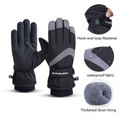Thickened Warm Skiing Gloves Waterproof Touch Screen Winter Snow Gloves