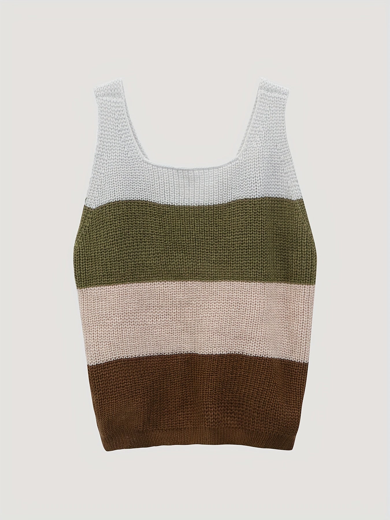 Sleeveless Knitted Tank Top Casual Women's Clothing