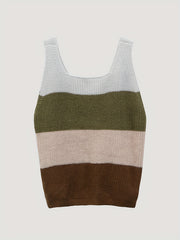 Sleeveless Knitted Tank Top Casual Women's Clothing