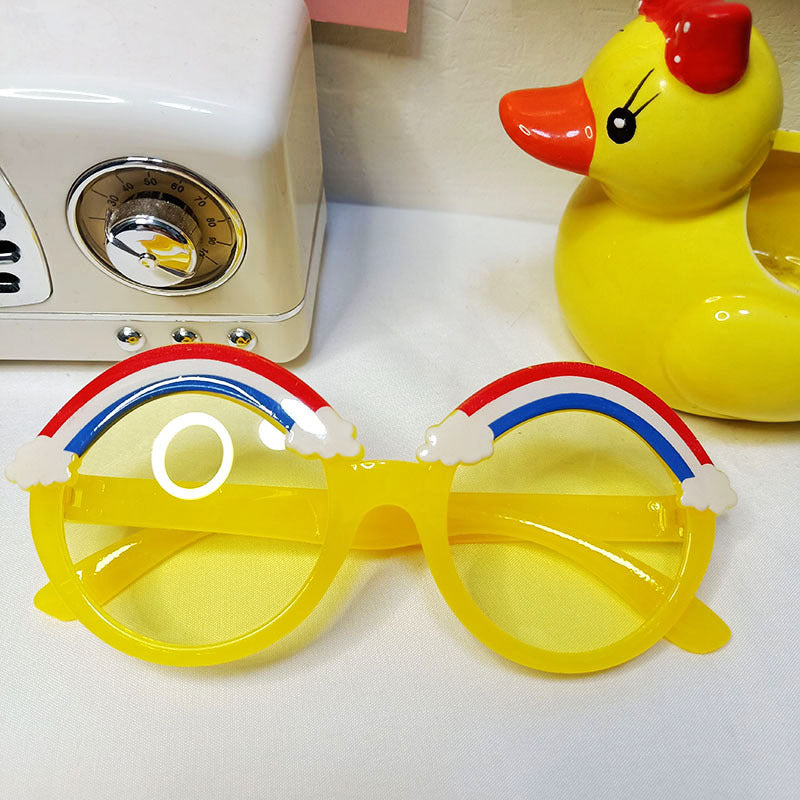 Cartoon Rainbow Frame Sunglasses Sun Protection for Kids