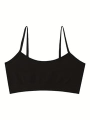 Girls Seamless Comfy Bras Backless Cross Strap Undershirts