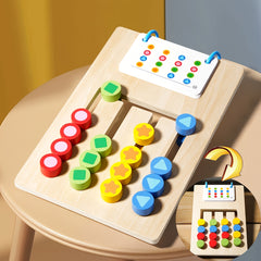 BEYTOON Shape Matching Wooden Toy Dual Sided Board Game for Youngsters 3