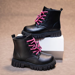 Girls' Warm Fleece Boots with Zipper for Autumn/Winter