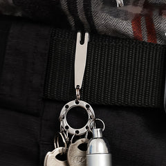 Stainless Steel Suspension Clip with Round Ring Keyring