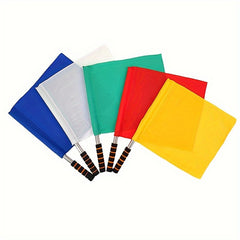 1pc Football Referee Flag Railway Signal Flag Track And Field Referee Sport Tool