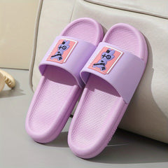 Men's Cartoon Comfy Slip On Slides Unisex Non slip Open Toe Platform House Slipp