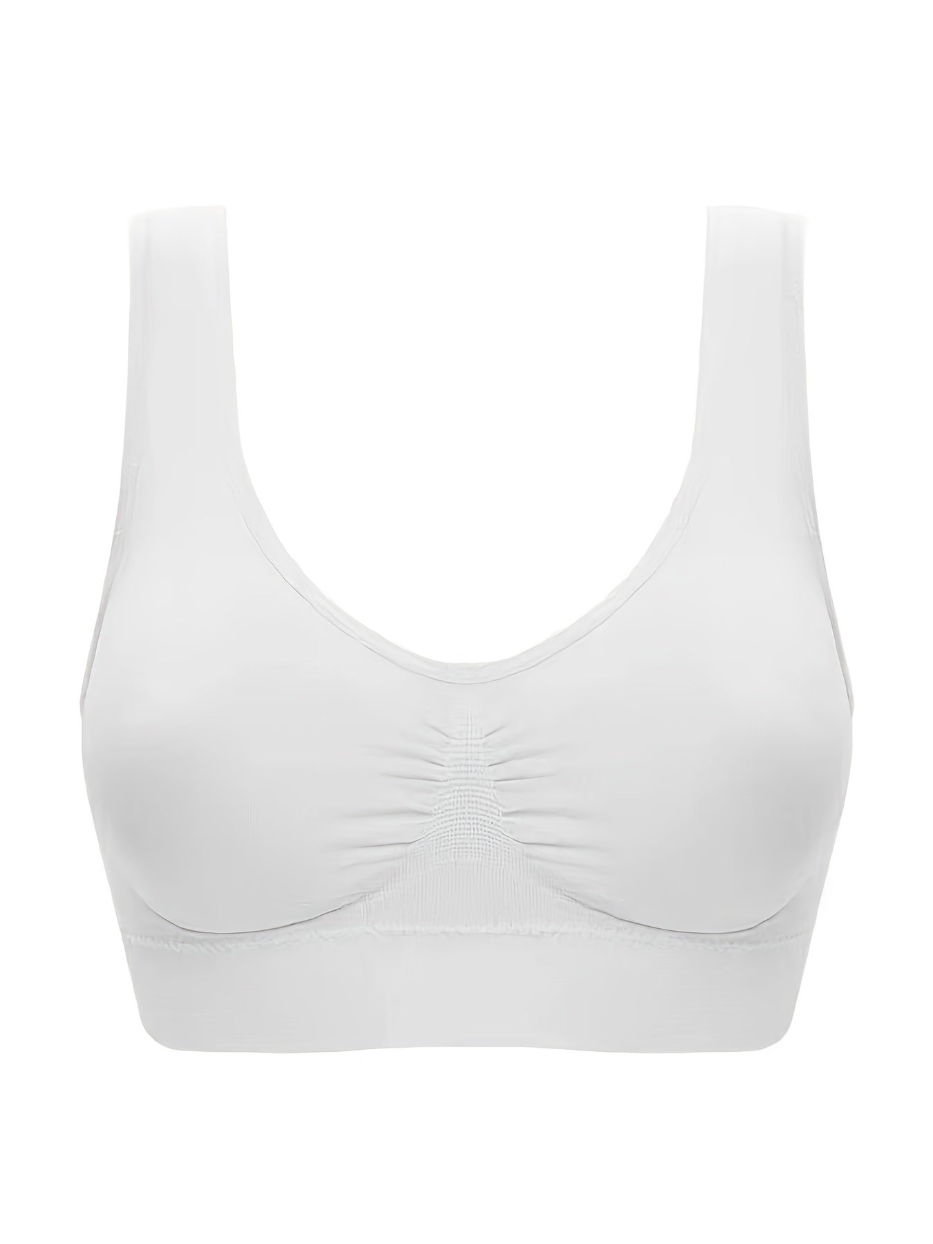 3pcs Seamless Small Pleats Sports Bras Comfort Wireless Vest Intimates