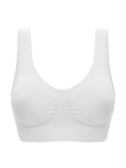 3pcs Small Pleats Seamless Sports Bras Cozy & Thin Everyday Tank Intimates