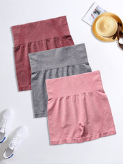 3pcs High Elastic Yoga Shorts Butt Lift Tight Sports Shorts