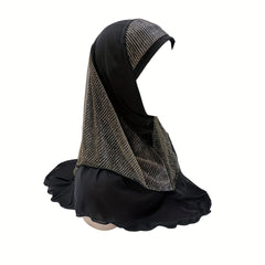 Muslim Crystal Linen Headscarf Hat for Malay Ladies