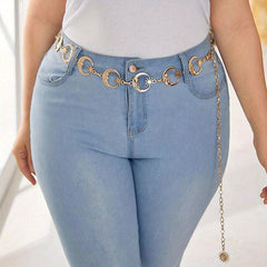 Sun Moon Metal Chain Dress Jeans Chain Belt Accessories