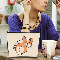 Dog Pattern Makeup Bag For Dog Lover Women's Makeup Bag For Travel