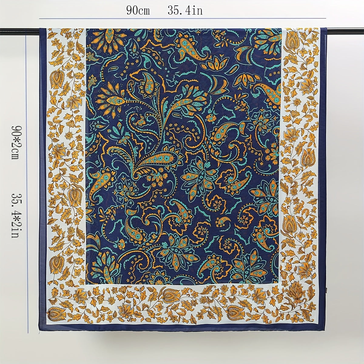Printed Silky Scarf Sunscreen Satin Shawl Wrap Long Thin Fashionable Wraps