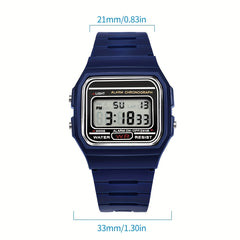 Luminous Square Electronic Outdoor Sports Watch for Boys