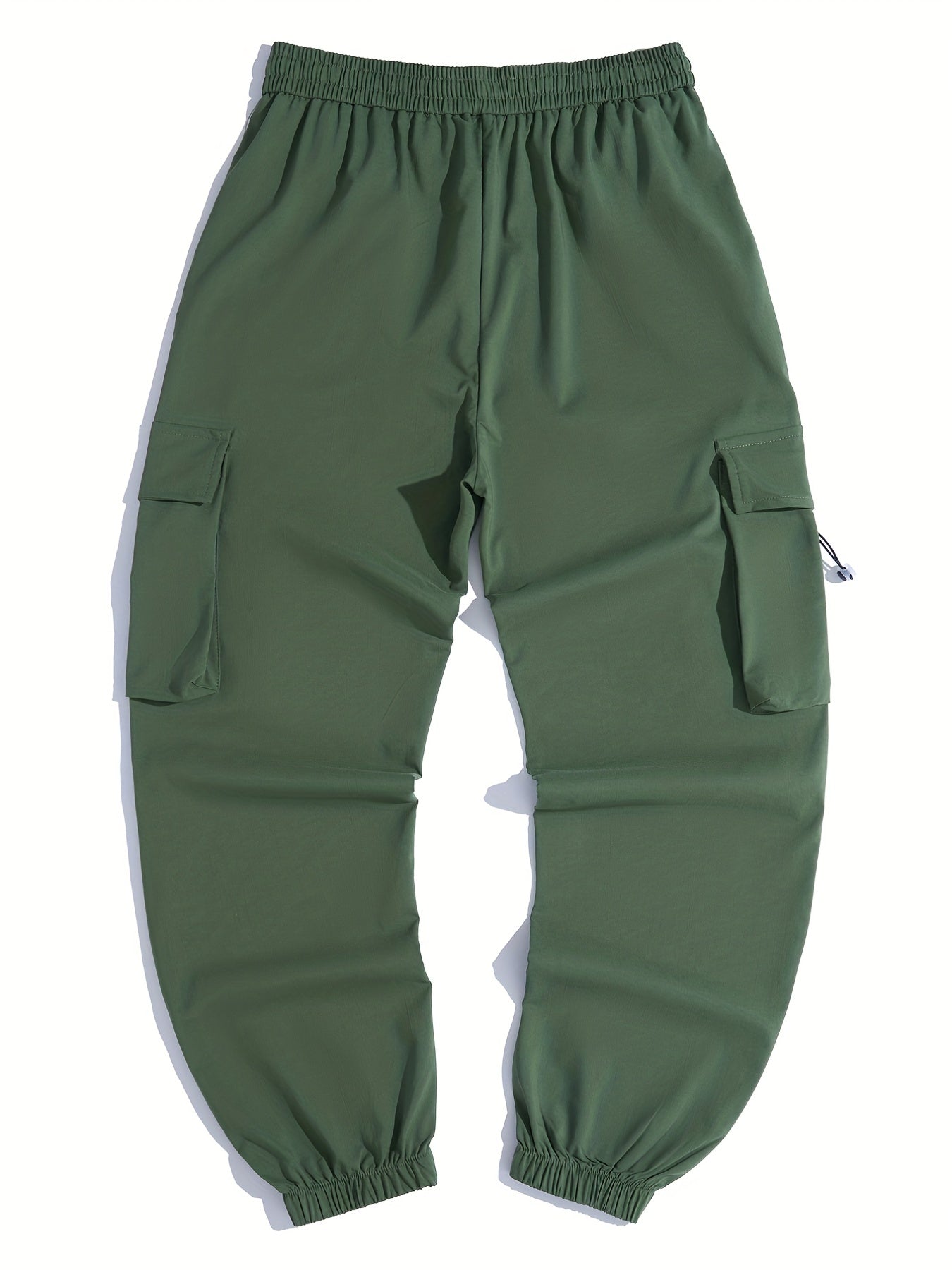 Stylish Letter Print Casual Cotton Mid Stretch Cargo Pants Men s Joggers