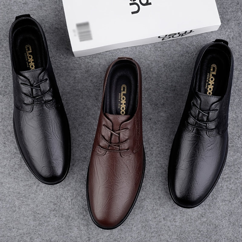 CLOHOO Men's Leather Dress Shoes