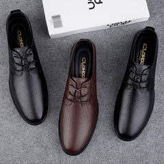 CLOHOO Men's Leather Dress Shoes