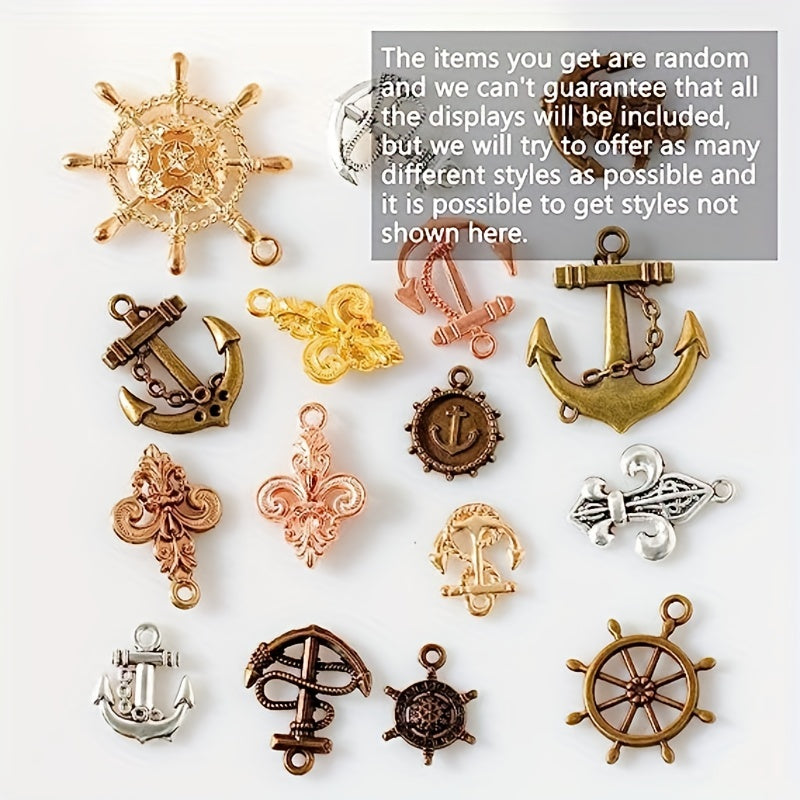 DIY Retro Zinc Alloy Jewelry Accessories Anchors Rudder Pendants