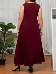 Colorblock Lace Maxi Tank Dress