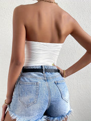 Sexy Sleeveless Tube Bodysuit Solid Casual Women's Clothing