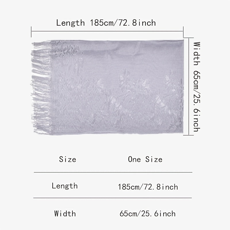 Silk Solid Lace Tassel Shawl Dress Scarf For Women