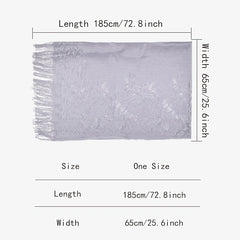 Silk Solid Lace Tassel Shawl Dress Scarf For Women