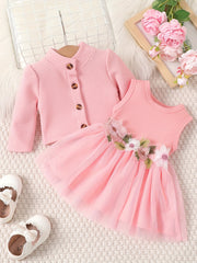 Sweet & Infant Baby Girls Casual Dress Up Set