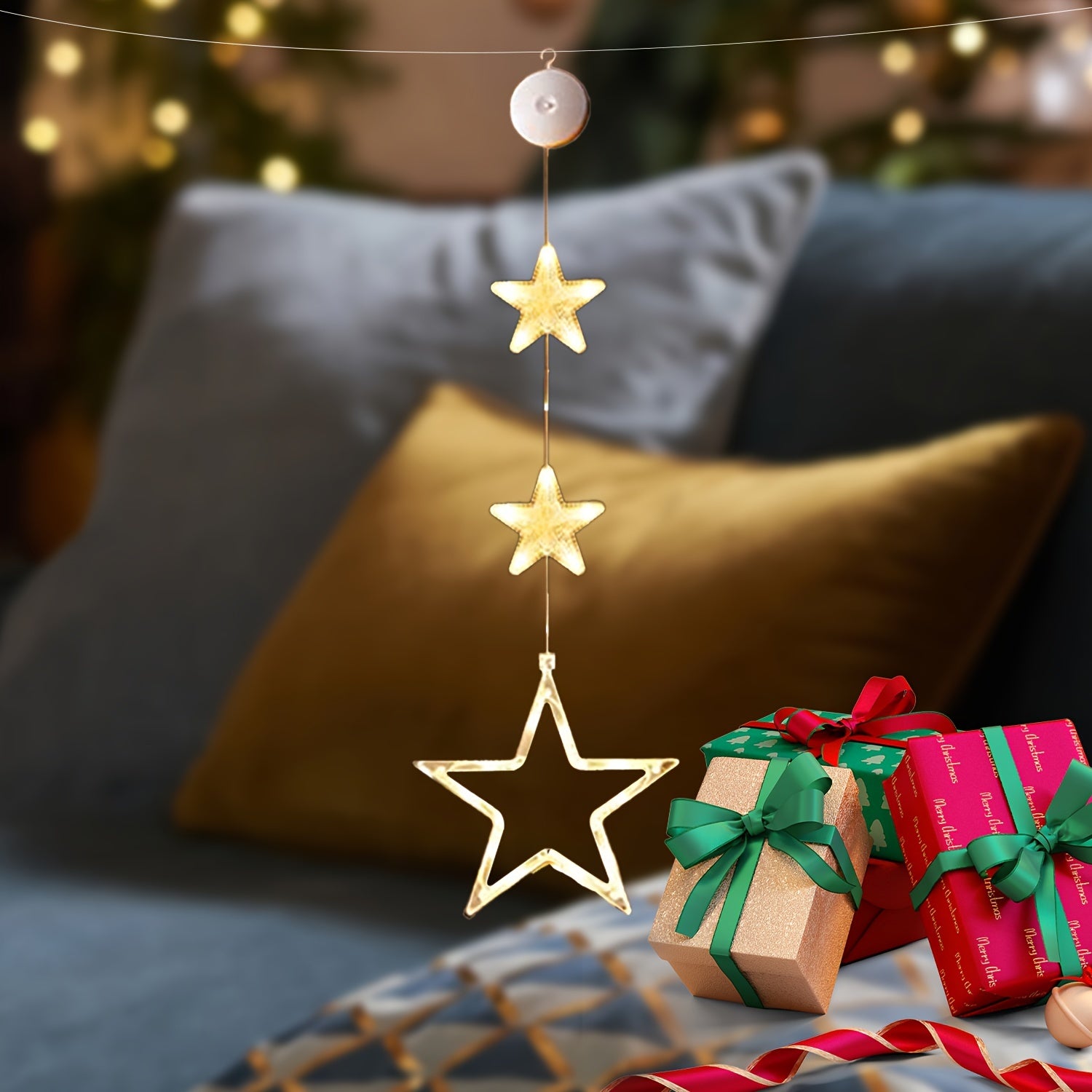 Christmas Window Decorations String Light