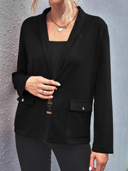 Women's V Neck Blazer with Square Pocket