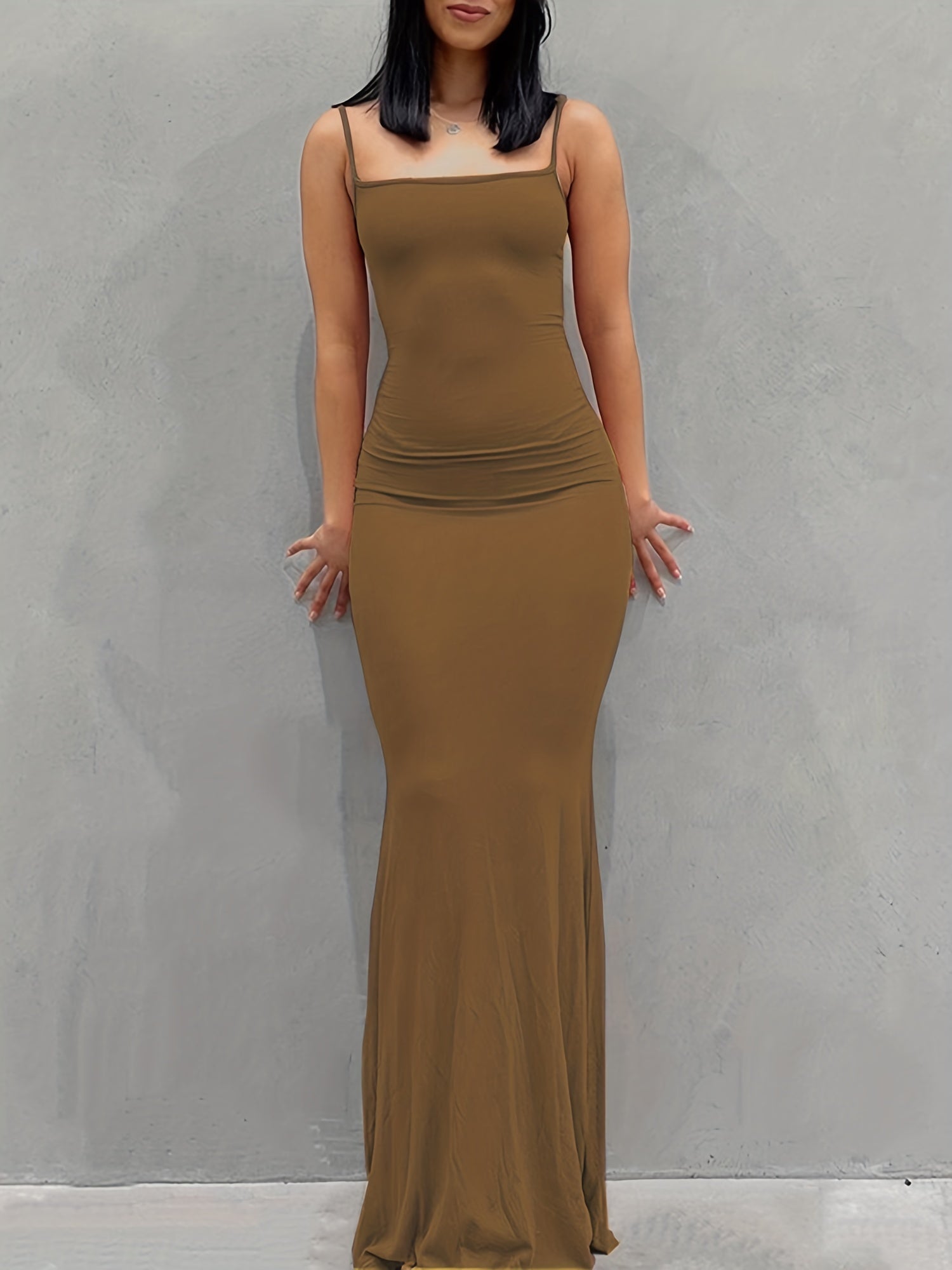 Women's Backless Bodycon Maxi Dress