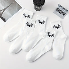 10 Pairs Bat Pattern Socks Women's Stockings