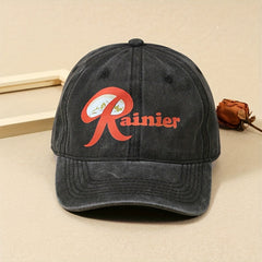 Rainier Print Unisex Baseball Cap Distressed Cotton Dad Hat