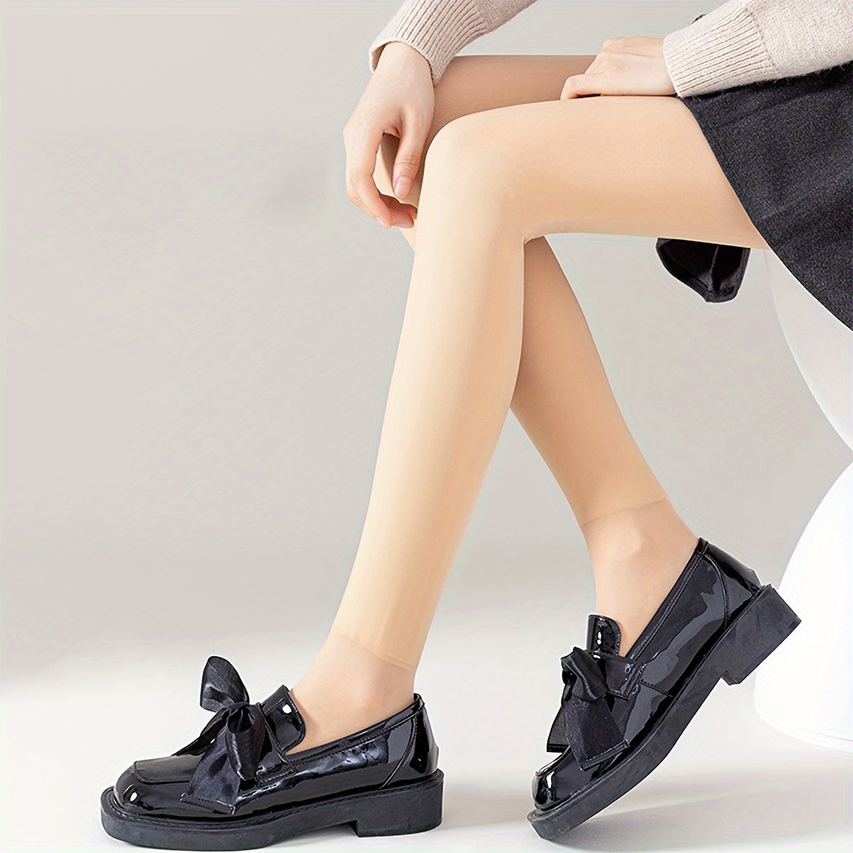 Plush Lined Tights High Waist Thermal Elastic Leggings
