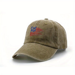 Butterfly Flag Baseball Cap Vintage Washed Distressed Adjustable Dad Hats