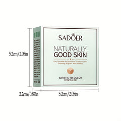 Tricolor Concealer Cover Foundation Non Fly Powder