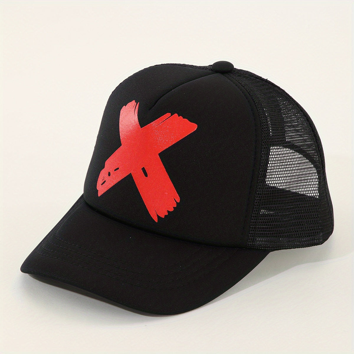 Printed Trucker Hat Mesh Sunshade Baseball Cap Unisex