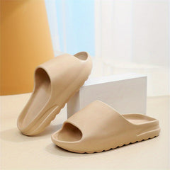 Women's Soft Pillow Slides Open Toe Non Slip Shoes Indoor Shower Slides