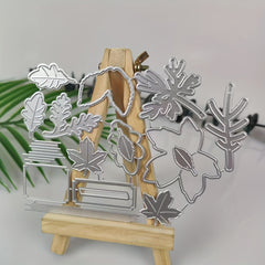 Leaf Metal Cutting Dies And Stamps Set For Scrapbooking Card Paper Craft
