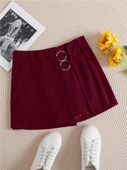 Ring Linked Skorts High Waist Comfy Shorts