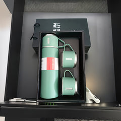 Stainless Steel Insulated Water Bottle 500ml - Leakproof with 2 Extra Lids