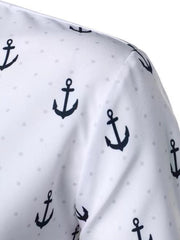 Floral Print Men Long Sleeve Casual Blouse