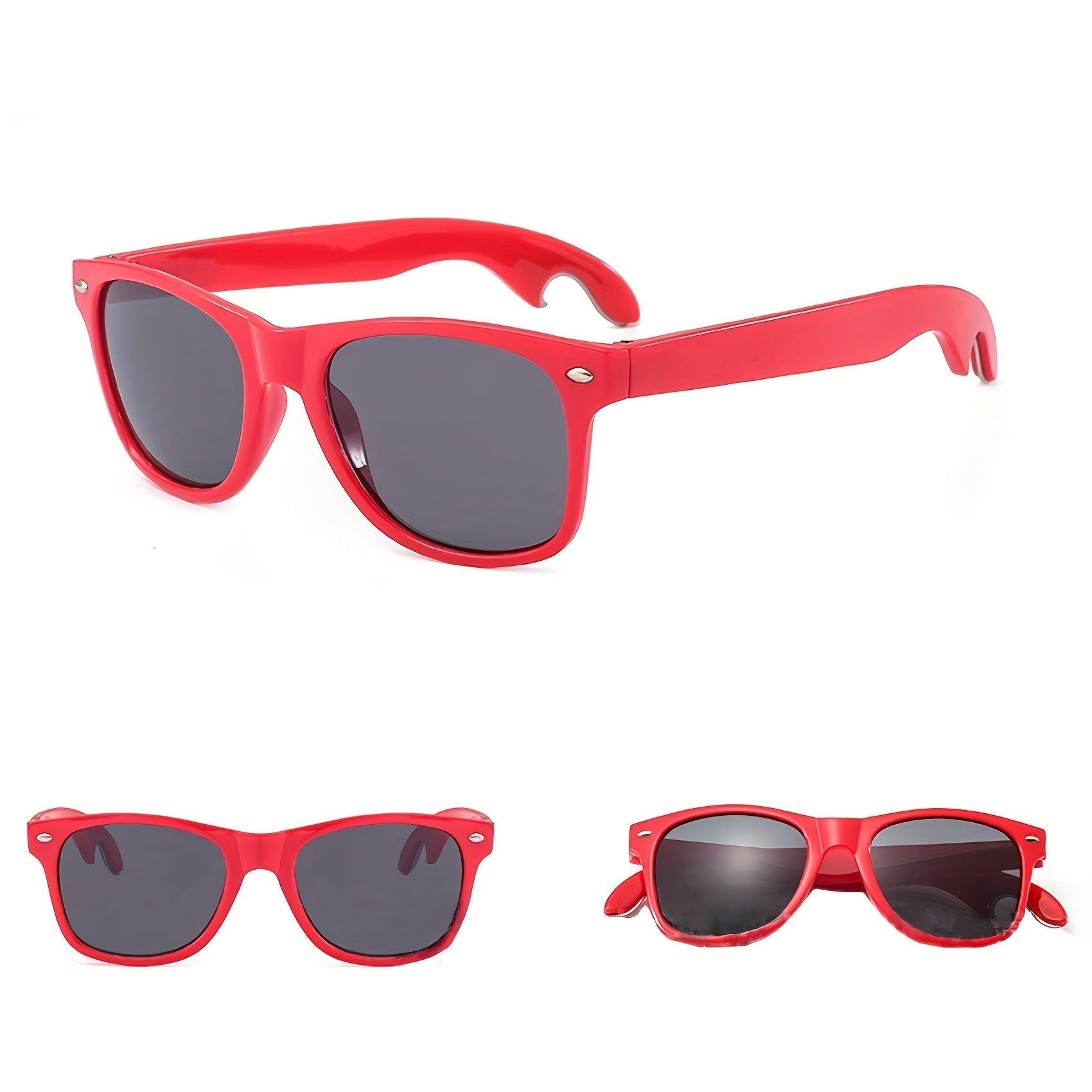 1pc Sunglasses Opener Beer Bottle Opener Glasses Gift Sunglasses Red