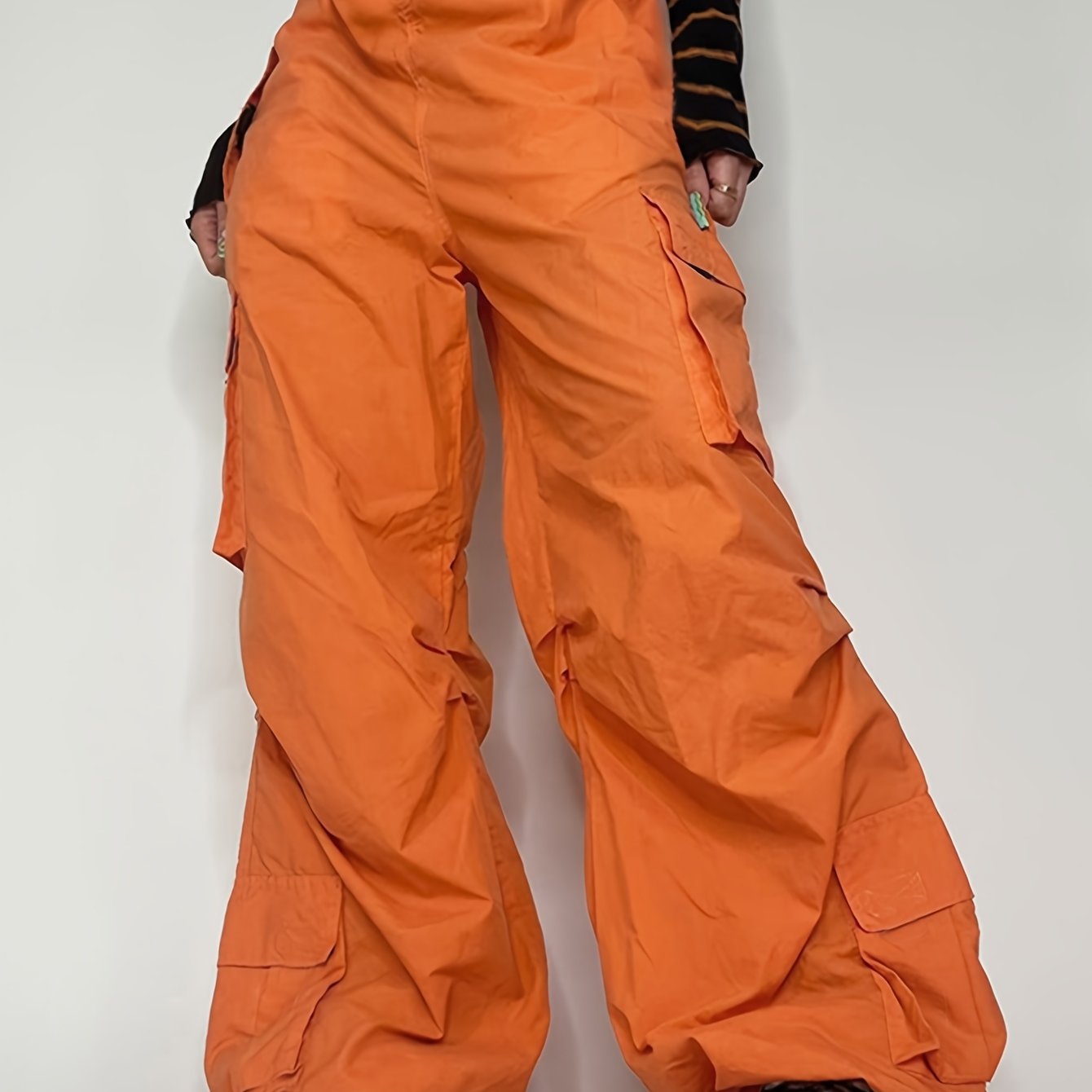 Elastic Waist Sports Pants Loose Fit Cargo Pants Women's Activewear